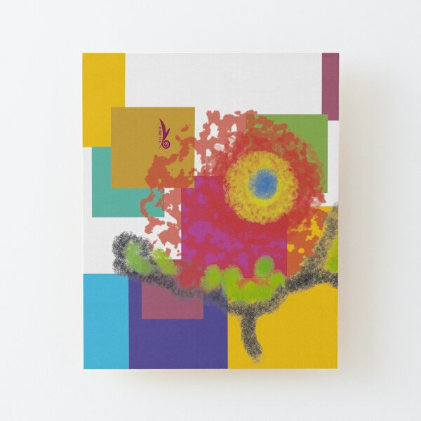 Fleckenblume - liebevolle Kunst Aufgezogener Druck auf Holz