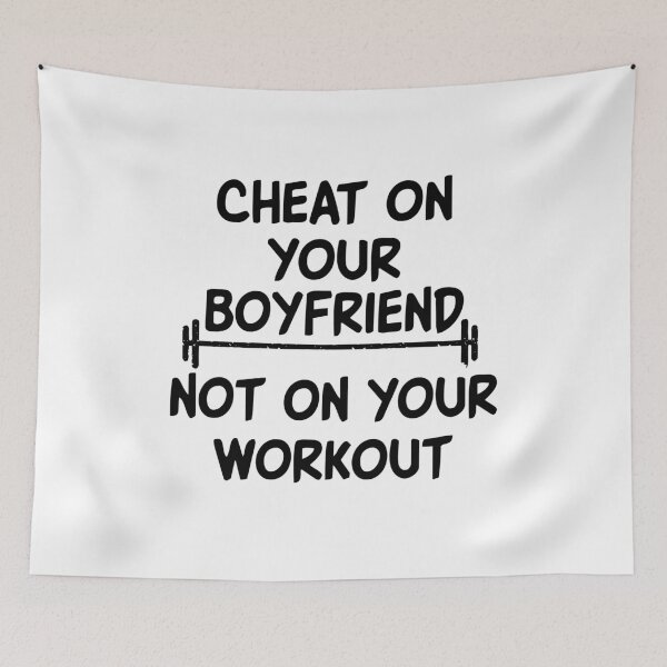 Item preview, Cheat On Your Boyfriend Not On Your Workout Hoodie / Funny Gym Fitness Workout Hoody designed and sold by Noussairox.