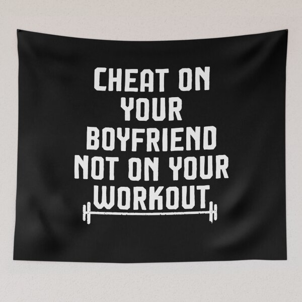 Item preview, Cheat On Your Boyfriend Not On Your Workout Hoodie / Funny Gym Fitness Workout Hoody designed and sold by Noussairox.