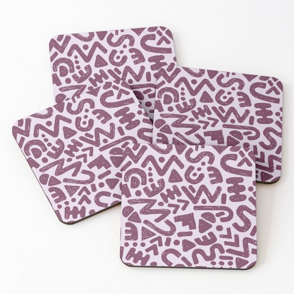 Item preview, Abstract 80s inspired pattern 06 plum/lavender designed and sold by MamSelle.