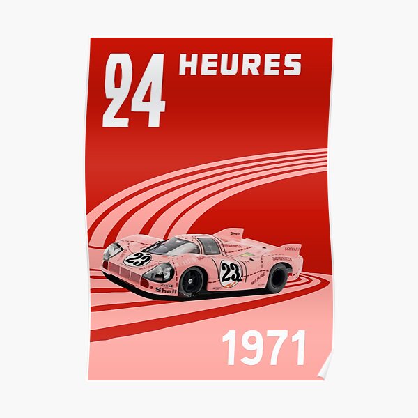 Porsch 917 No 23 'Cochon Rose' 1971 Poster