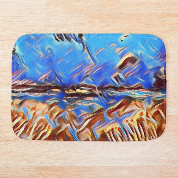 Holiday Dreaming 24 designed and created by (c) Janet Watson Art Bath Mat
