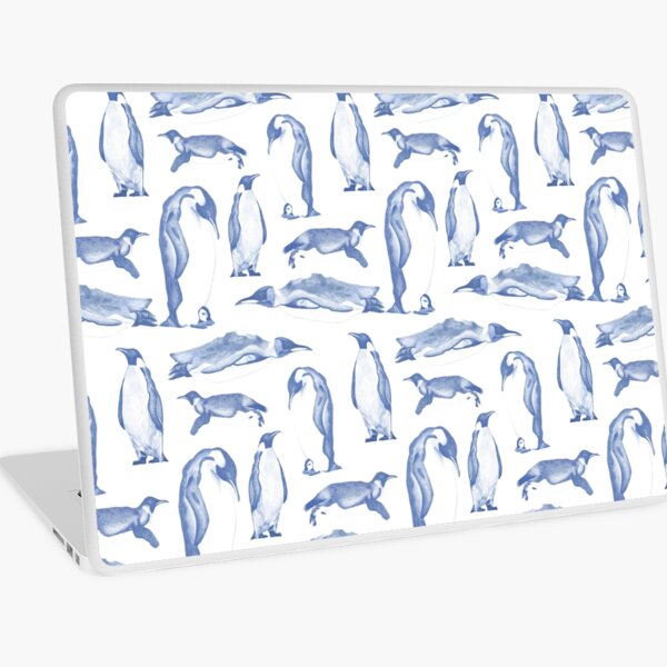 Emperor penguin blue Laptop Skin