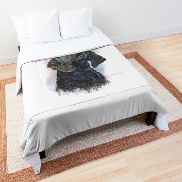 Atlas the Labrador Retriever Splash Watercolor Comforter