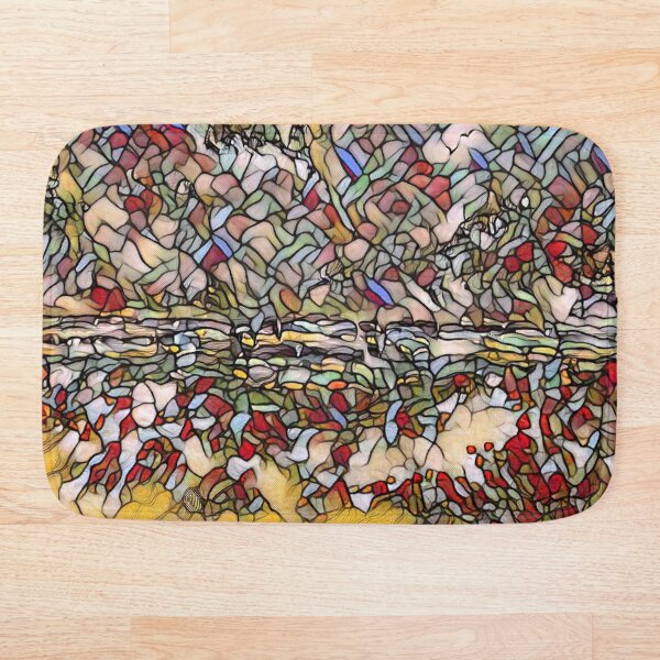 Holiday Dreaming 27 designed and created by (c) Janet Watson Art Bath Mat