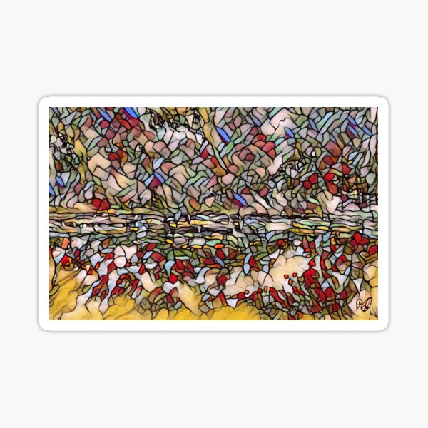 Holiday Dreaming 27 designed and created by (c) Janet Watson Art Sticker