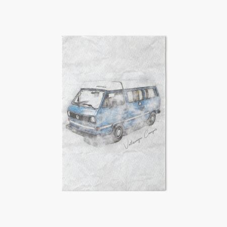 Camper Westfalia VW Bulli Zeichnung Galeriedruck