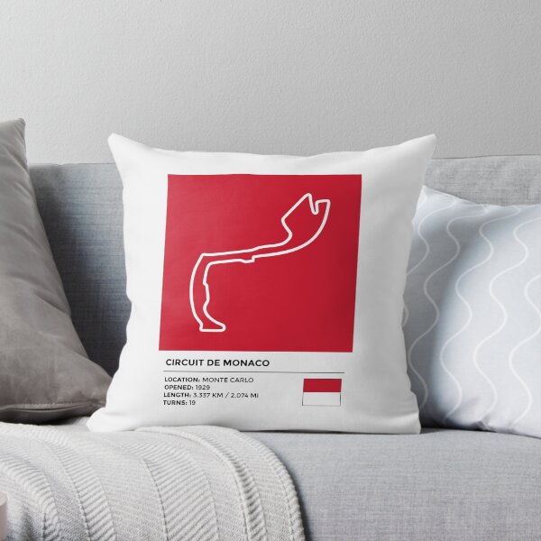Circuit de Monaco - v2 Throw Pillow