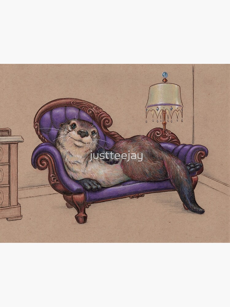Discover Otter Reclining in the Parlor Poster
