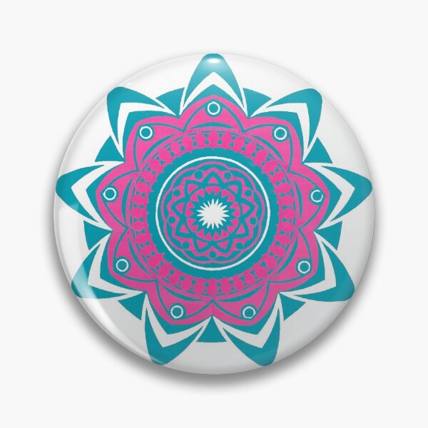Item preview, PINK & BLUE GEOMETRIC MANDALA designed and sold by GreenVenus.