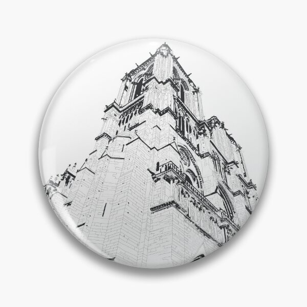 Aperçu de l'œuvre Notre Dame (noir et blanc) créée et vendue par Shiny Red Nothing.
