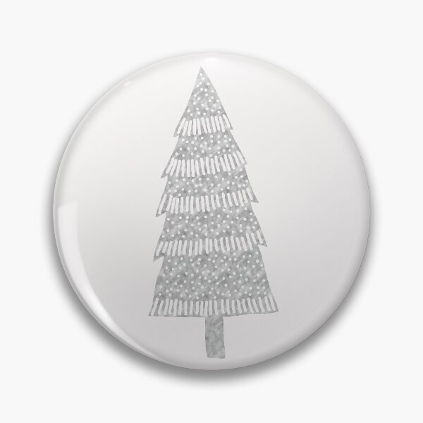 Item preview, Silver Christmas tree metallic foil effect transparent background  designed and sold by Latch Farm  Studios.