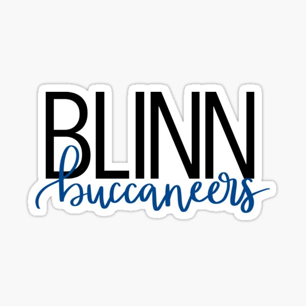 Blinn Buccaneers Blue Sticker By Caraleyla Redbubble