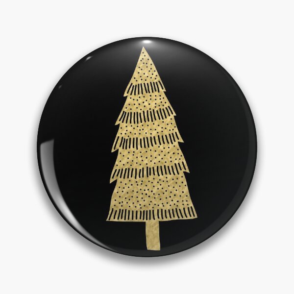 Item preview, Gold Christmas tree metallic foil effect transparent background designed and sold by Latch Farm  Studios.