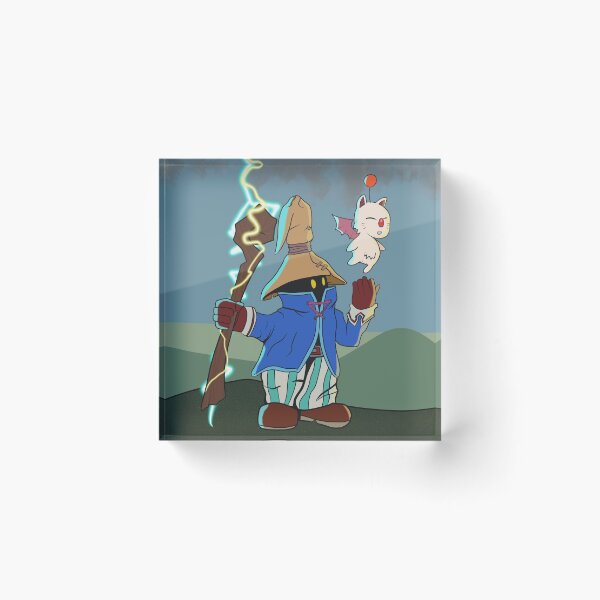 Item preview, Vivi with a Moogle - Final Fantasy 9 FFIX Fan Art designed and sold by Shawn Ballard.