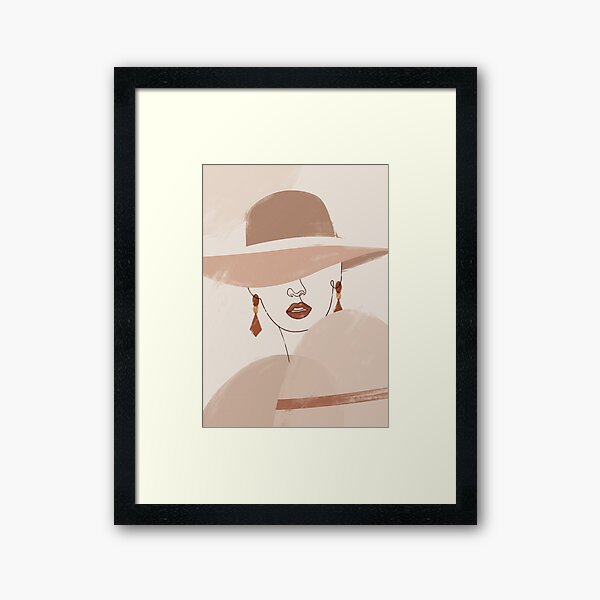 Abstract Woman Portrait Framed Art Print