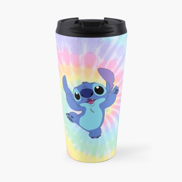 Silly Stitch on colorful background Travel Coffee Mug
