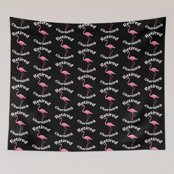 Item preview, Retired Charming Pink Flamingo Wife Mom Grandmom Gift Retirement Party Funny Outfit For Her designed and sold by FunnySunny T-Shirts.