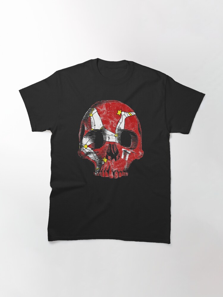 Alternate view of Isle Of Man Manx Flag Skull TT Racing 3 Legs Of Man Triskelion Classic T-Shirt