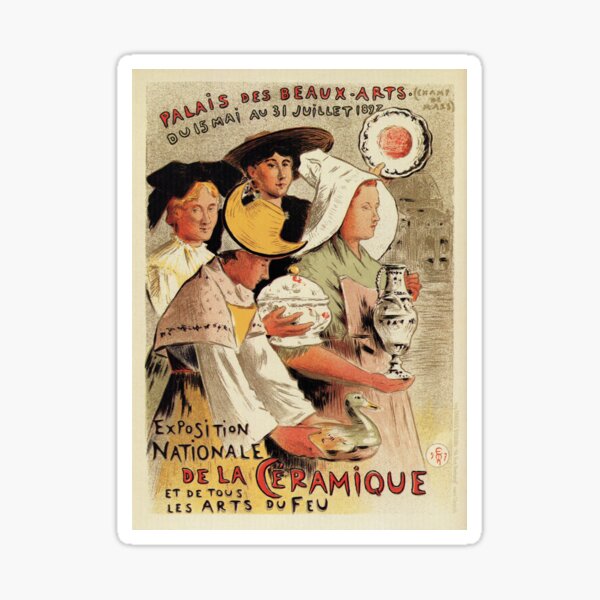Item preview, Publicidad francesa de la feria de cerámica belle epoque designed and sold by aapshop.