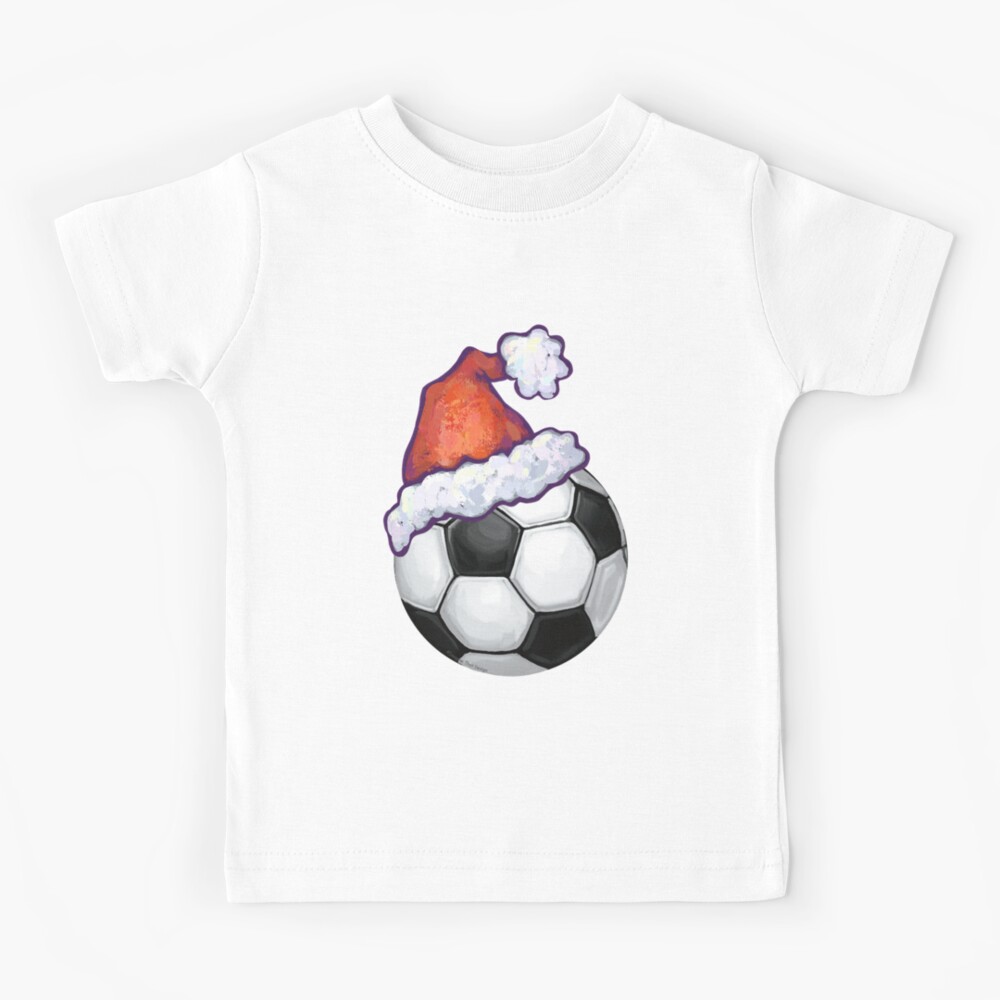 "Soccer Ball Christmas" Kids TShirt for Sale by Redbubble