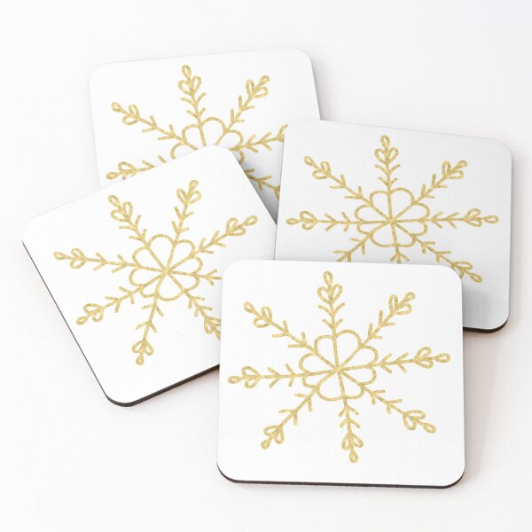 Item preview, Gold metallic effect snowflake designed and sold by Latch Farm  Studios.