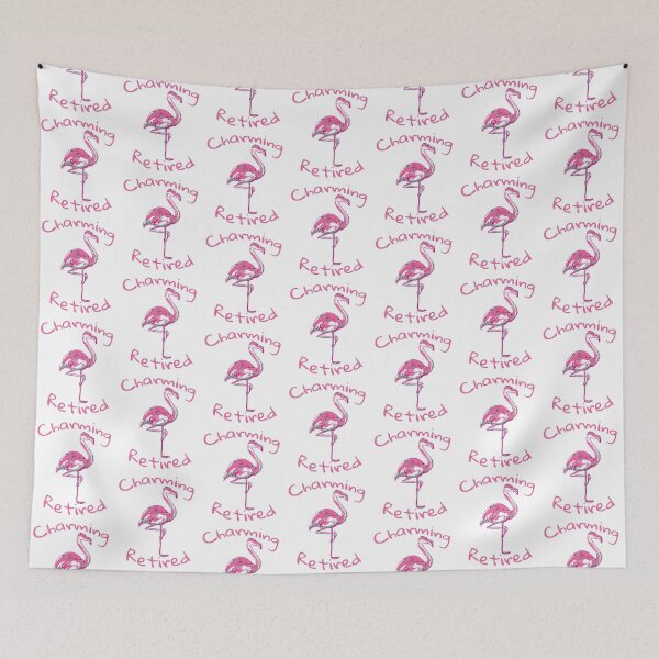 Item preview, Charming Retired Fabulous Pink Flamingo Drawing Retirement Party 2021 Mom Wife Grandmom Gift  designed and sold by FunnySunny T-Shirts.