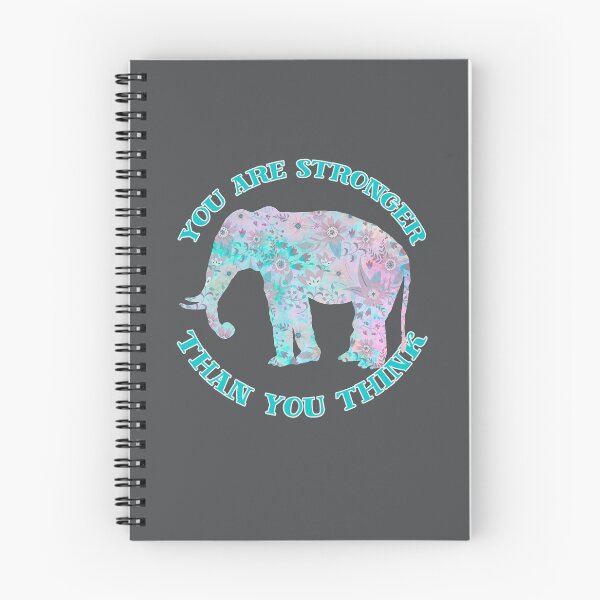 Item preview, Motivational Flower Elephant Stronger designed and sold by AndreaHaaseArt.