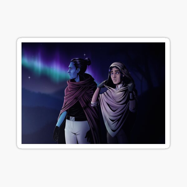 Vista previa del artículo con la obra «Thrawn y Ezra», diseñado y vendido por Aly-en.