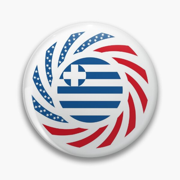 Item preview, Greek American Multinational Patriot Flag Series designed and sold by Carbon-Fibre Media.