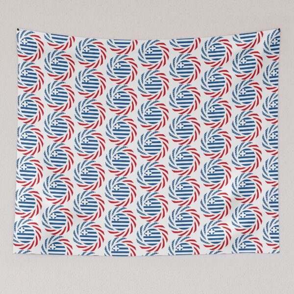 Item preview, Greek American Multinational Patriot Flag Series designed and sold by Carbon-Fibre Media.