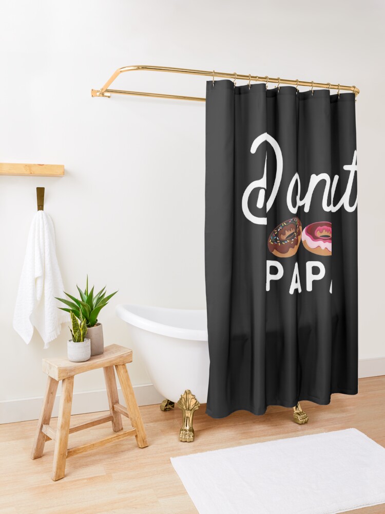 Alternate view of Donut Squad Donut Papa Funny Donut Sassy Quote Shower Curtain