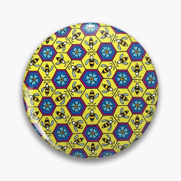Item preview, Honey Bees and Honeycombs || Yellow Palette || Bumble Bees || Insects designed and sold by Hilary Leslie.