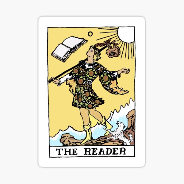 Bookshop Tarot--The Reader Sticker