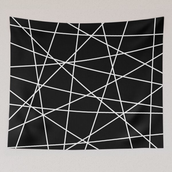 Item preview, Geometric Lines (white/black) designed and sold by Design Minds Boutique.