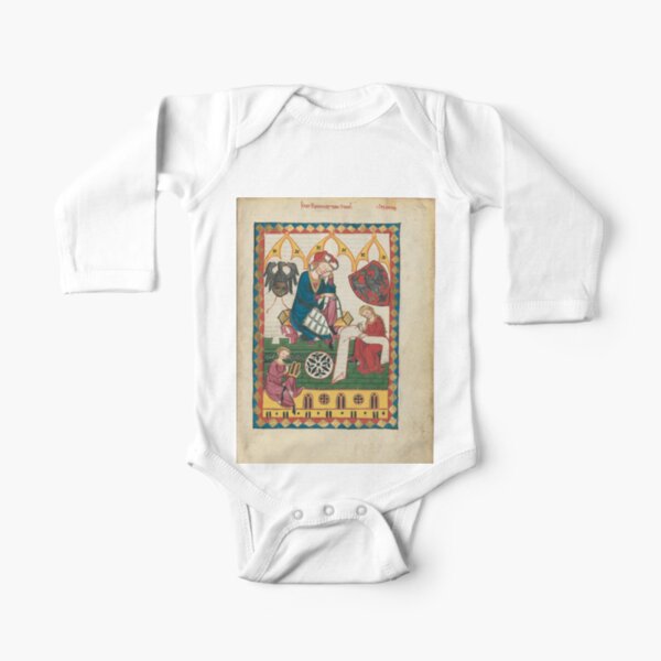 Painting Prints on Awesome Products,  Medieval Court of Chancery Long Sleeve Baby One-Piece