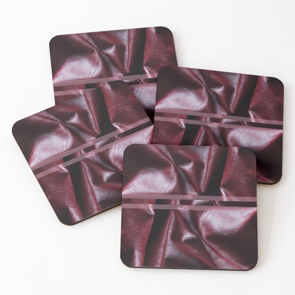 Item preview, Red Burgundy Maroon Folded Leather Texture Patterns Print designed and sold by NoGrayDays1.