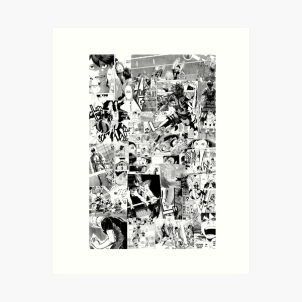 Haikyuu! Manga-Collage Kunstdruck