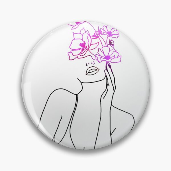 Item preview, Minimalist Girl with Flowers designed and sold by livpaigedesigns.