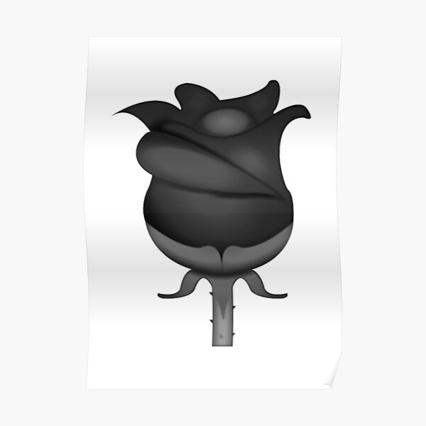 "Black Rose Emoji" Poster by BlvckBleach Redbubble