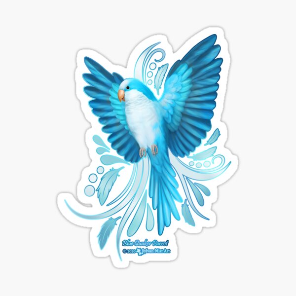 Item preview, Blue Quaker Parrot designed and sold by sylvanmist.