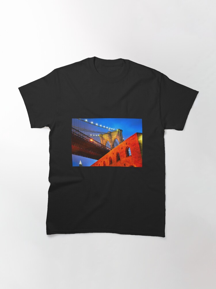 Thumbnail 3 of 7, Classic T-Shirt, Brooklyn Bridge: NYC designed and sold by brotherbrain.