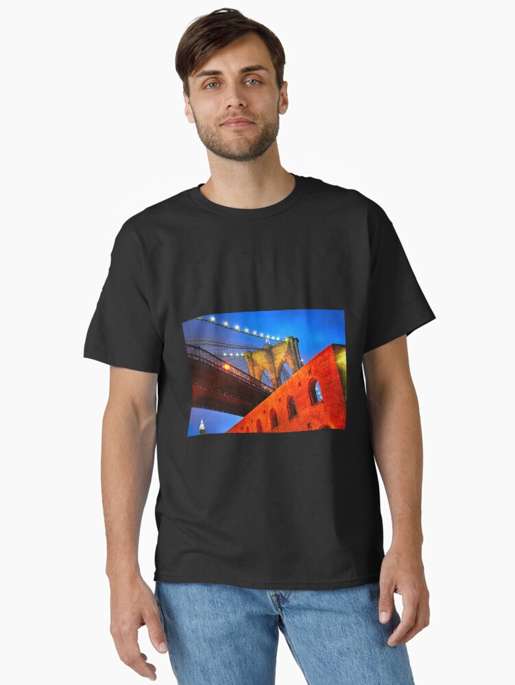 Thumbnail 1 of 7, Classic T-Shirt, Brooklyn Bridge: NYC designed and sold by brotherbrain.