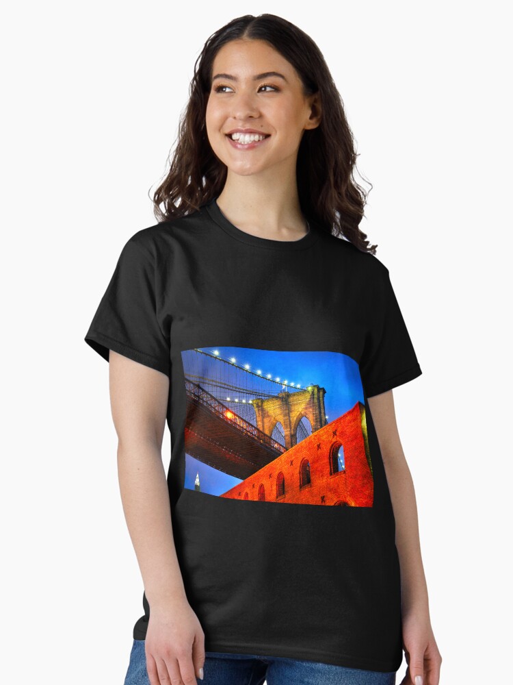 Thumbnail 2 of 7, Classic T-Shirt, Brooklyn Bridge: NYC designed and sold by brotherbrain.