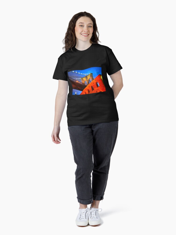 Thumbnail 4 of 7, Classic T-Shirt, Brooklyn Bridge: NYC designed and sold by brotherbrain.