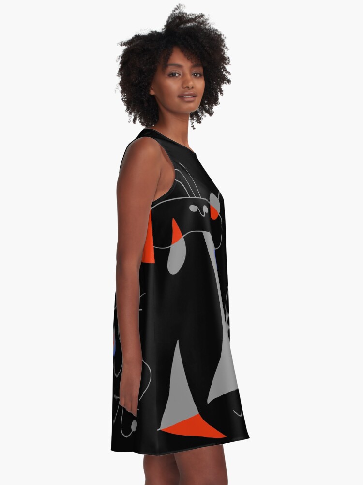 Alternate view of Joan Miro The Sun (El Sol) 1949 Painting Artwork For Prints Posters Tshirts Bags Women Men Kids A-Line Dress