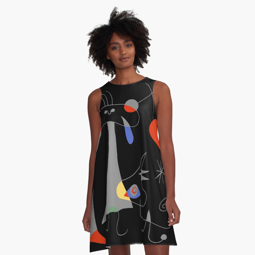 Joan Miro The Sun (El Sol) 1949 Painting Artwork For Prints Posters Tshirts Bags Women Men Kids A-Line Dress