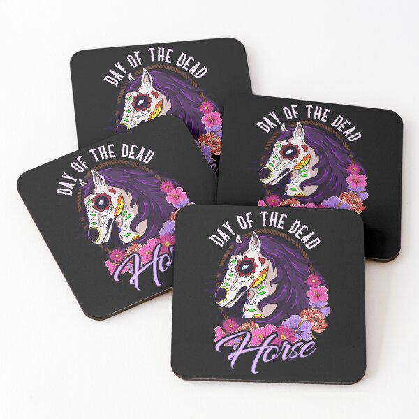 Item preview, Halloween Sugar Skull Horse Head Day Of The Dead Dia De Los Muertos designed and sold by UniQueensShop.