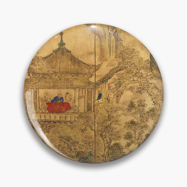 Item preview, Roukaku Sansui Zu (landscape with tower) by Ike no Taiga (18th century) designed and sold by allhistory.