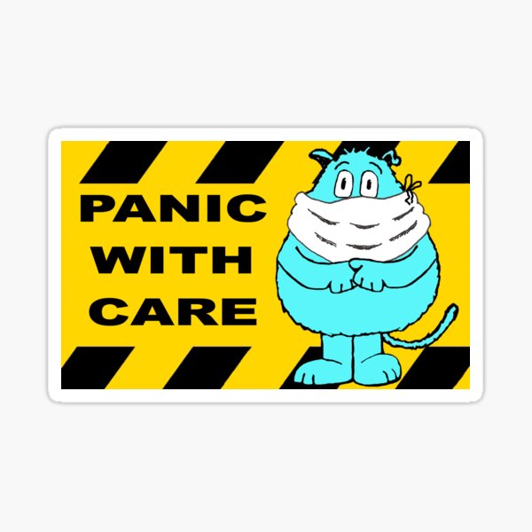 Panic With Care Sticker